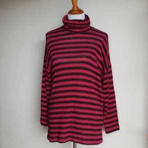 Intro. ♡ medium striped knit turtleneck top